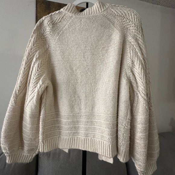 Ivory Open-Front Knit Cardigan - Picture 5 of 6